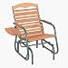 Jack Post Country Garden Hi-Back Glider Chair with Tray and Matte Green Frame