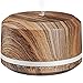 Essential Oil Diffuser 450ml, BAXIA TECHNOLOGY Aromatherapy Diffusers for Essential Oils Ultrasonic Humidifiers with Timer, Waterless Auto Shut-off for Large Room Office Yoga Spa (Dark Wood Grain)