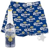 Corona Dark Blue Boxer Shorts with Bottle for Men