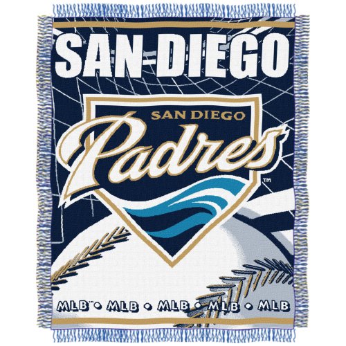 MLB San Diego Padres 48-Inch-by-60-Inch Jacquard Acrylic Throw