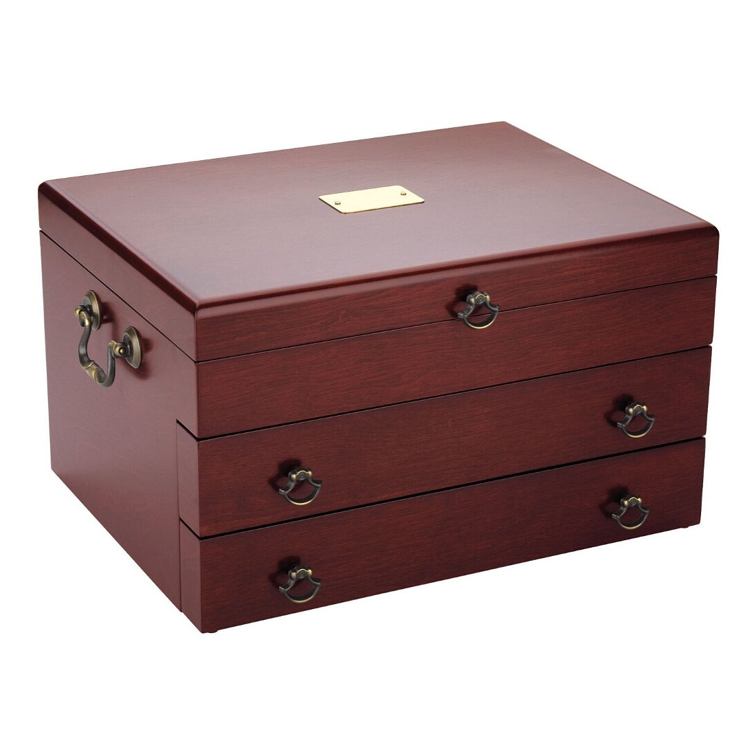 Silver Flatware Chest Vintage Dinnerware Storage Drawer Rack Box