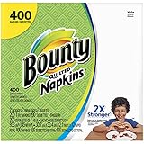 Bounty Paper Napkins, White, 400 Count