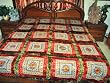 Velvet Mirror Embroidery Sari Tapestry Bedspread Coverlet Throw