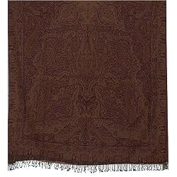 Soft Blanket Pure Wool Asian Jacquard Pattern India 106 inches x 55 inches