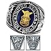 Air Force Ring - Pure White Rhodium Plated Ring with Stone - AirForce Military Ring - USAF - For Military gear or U.S. Air Force Uniform Veteran Ring. SIZE 10