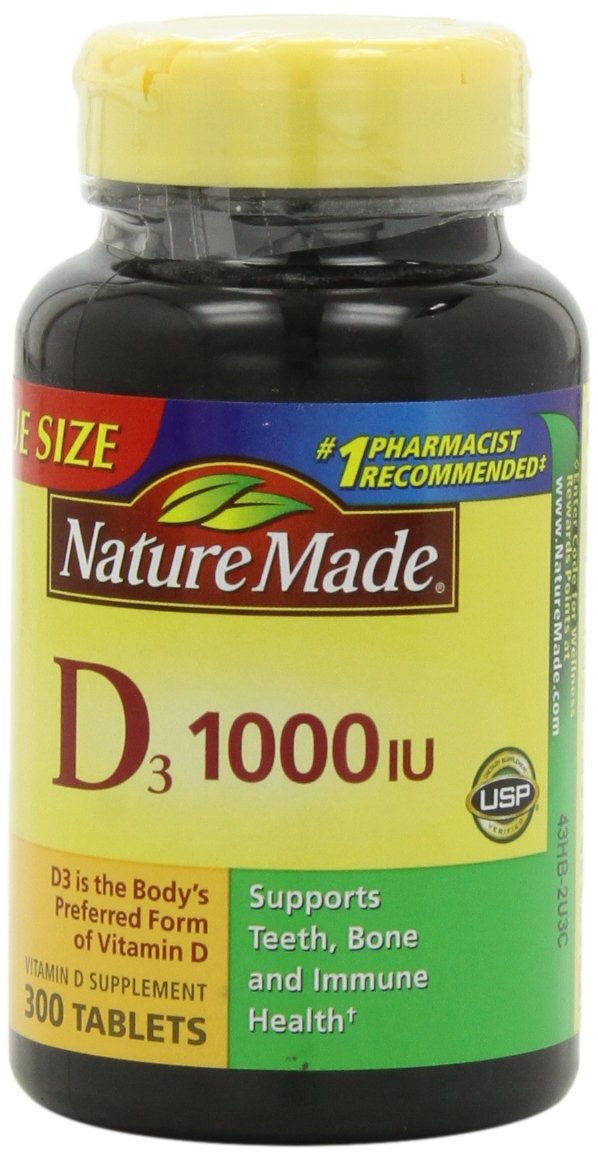 Amazon.com: Nature Made Vitamin D3 1000 IU Value Size 300-Count ...