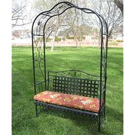 Casual Outdoor Co. Mandalay 4ft. Wrought Iron Arbor Bench by 