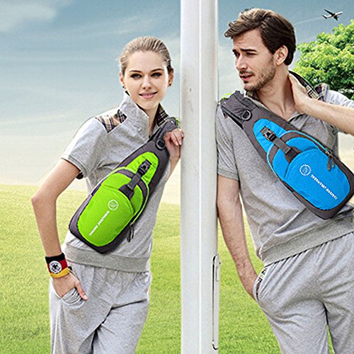 WOMHOPE Portable Multi-functional Waterproof Super Light Unisex Outdoor Sports Chest Pack Bag Chest Bag Pouch Belt Bum Bag Sling Bag Adjustable Shoulder Strap Casual Bag Shoulder Backpack Cross Body Bag - Hiking,Mountaineering,Biking,Running