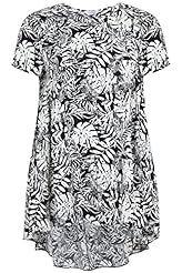 Plus Size Tropical Print Ruched Tunic 