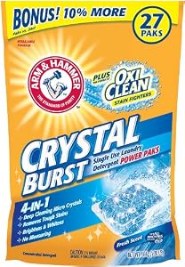 Arm & Hammer Crystal Burst Power Paks Plus Oxiclean Bonus Pack, 27 Count