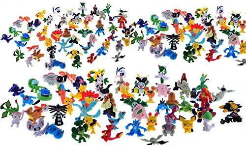 XGXDI 72Pcs Colorful Hot Cute 2-3cm Pokemon Mini Random Pearl ct Figures Toy Doll Party Gifts Figurine Toy