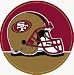 SAN FRANCISCO 49ERS 5 INCH ROUND DECAL.