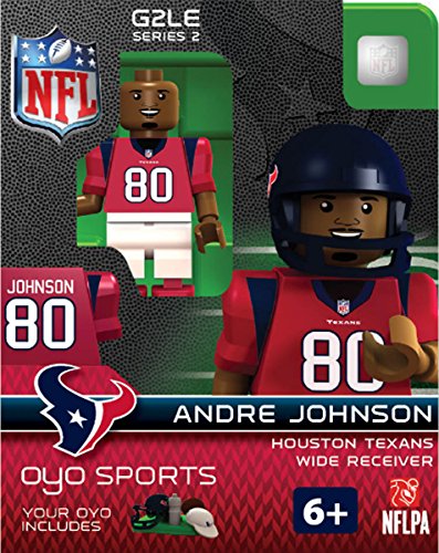 NFL Houston Texans Andre Johnson Gen 2 Mini Figure, Small