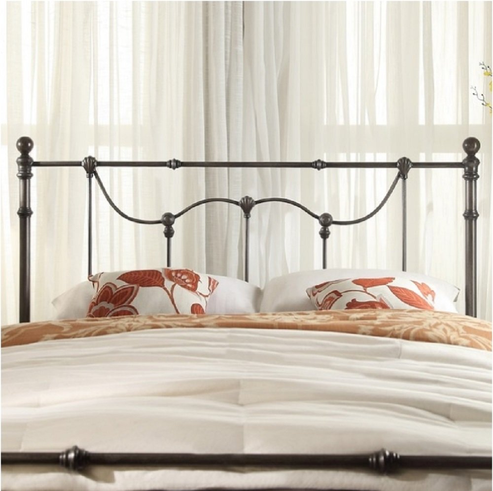 Bellwood Dark Bronze Victorian Iron Metal Bed Queen Size