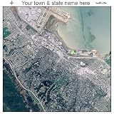 Huge Aerial Photography Map of Burlingame, California 2005 CA