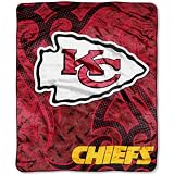 NFL Kansas City Chiefs 50-inch-by-60-inch Raschel Plush Throw "Tattoo" Design