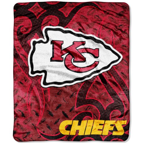 NFL Kansas City Chiefs 50-inch-by-60-inch Raschel Plush Throw 