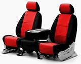 Coverking Custom Seat Covers Leatherette 2-Tone Black-Red Best fitted for 1994 to 1996 Corvette