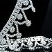 Seasofbeauty Clear Crystal Glass Rhinestone Tassels Chain Costume Trim Sewing Applique 1 Yard Silver