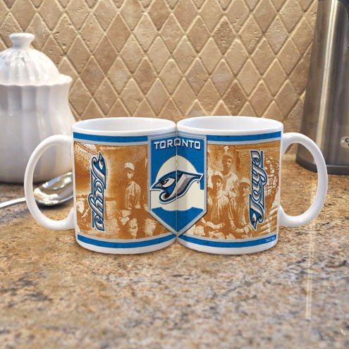MLB Toronto Blue Jays 11-Ounce White Nostalgic Mug (2 Pack)