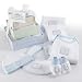 "Patty Cake" Six-Piece Layette Set in Keepsake Gift Box Tower (Blue)