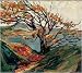Tree In Autumn - Canvas Art Print Poster By Emily Carr, 40.5" x 36", with Black Wood Frame