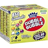 Dubble Bubble-Gumballs 1 in Diameter Variety Pack, 850 Gumballs