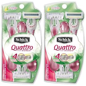 Schick Quattro for Women Razors, Ultra Smooth, 3 ct.