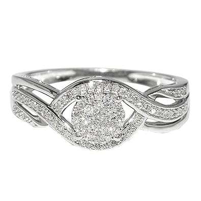 wedding ring woven full white