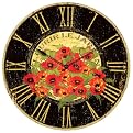 Oversized Le Jardin Poppy Clock