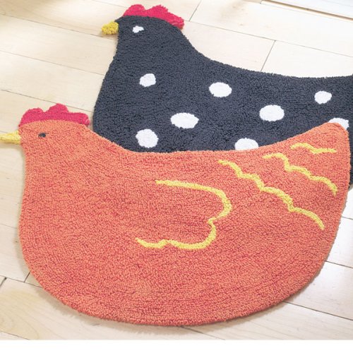 Vintage Hen Double-Sided Cotton Rug