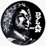 Bob Dylan - Black  White Contrast Face Shot with Mic and DYLAN - 1.5 Button / Pin
