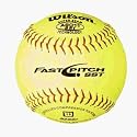Wilson High School and Adult Fast Pitch 12" Balls, Polycore, Optic Yellow (1 Dozen)