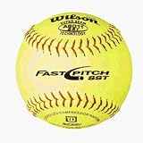 Wilson High School and Adult Fast Pitch 12 Balls, Polycore, Optic Yellow (1 Dozen)