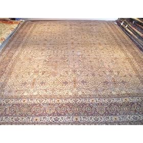 Handmade Indian Tabriz Rug 10'x13'9 by Oscar Isberian Rugs