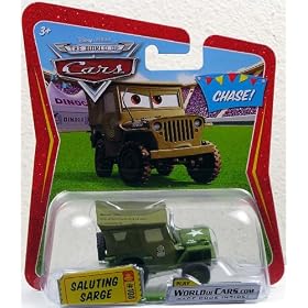 Disney / Pixar CARS Movie 1:55 Die Cast Car Saluting Sarge Chase Piece!