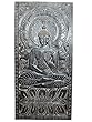 Hand Carved Wood Buddha Wall Decor Budha in Vitarka Mudra Unique Sculpture 72x36