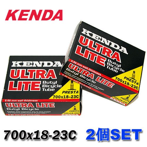 KENDA　ULTRA LITE TUBE　700×18-23C 超軽量 62ｇ 48mm ロングバルブ　×2本セット