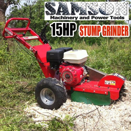 Stump Grinder 15HP Gas Powered Walk Behind Wood Cutter