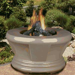 Cardiff - Adobe - Fire Pit - Bronze Glass - LP Gas by 