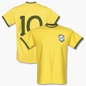 1970 Brasilien Home Retro Shirt + Nr.10