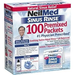NeilMed's Sinus Rinse Pre-Mixed Packets, 100-Count Boxes (Pack of 2)