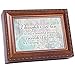 Cottage Garden Daughter in Law Blessing Woodgrain Rope Trim Music Box Plays What a Wonderful World