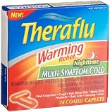 Search : Theraflu Nighttime Multi-Symptom Cold, 24-Count Coated Caplets (Pack of 2)