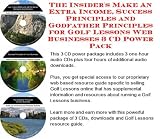 61u83OxheTL. SL160  The Special How To Earn Extra Money, Marketing and Success Principles for Golf Lessons Web Biz 3 CD Course