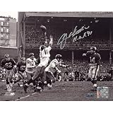 Steiner Sports NFL YA Tittle TD Pass Vs Redskins Autographed 8-by-10-Inch Photograph with "HOF" Inscription