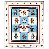 IMAGE OF Patch Magic Teddy's Gallery Quilt, King, 105-Inch by 95-Inch