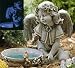 14" Joseph's Studio Solar Powered Bird Bath Angel Outdoor Garden Statue