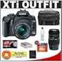 Canon Digital Rebel XTi 10.1MP Digital SLR Camera (Black) + Canon EF-S 18-55mm Lens [Outfit] + Tamron 70-300mm Macro Lens + 16GB Card + NB-2LH Battery + Accessory Kit