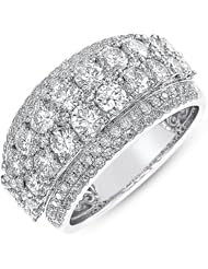 14k White Gold Fashion Ring, Best Quality Free Gift Box Satisfaction Guaranteed